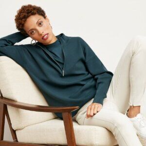 MMLafleur Jardigan Knit Athens Half Zip Deep Sea